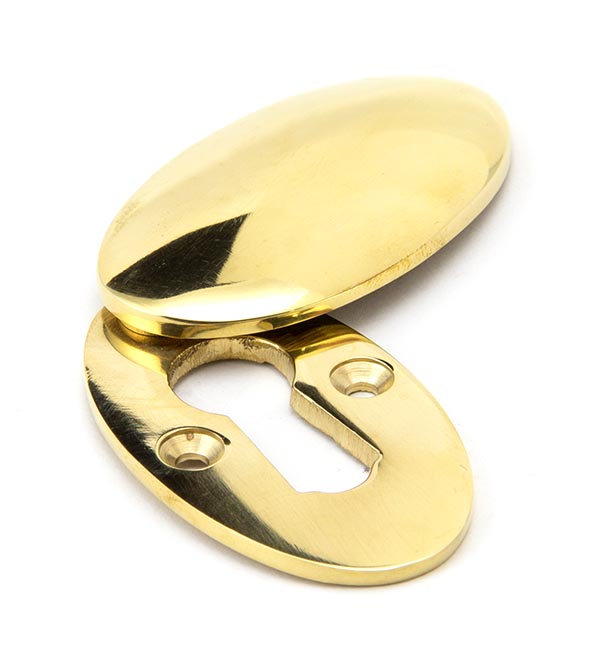Polished Brass Oval Escutcheon & Cover