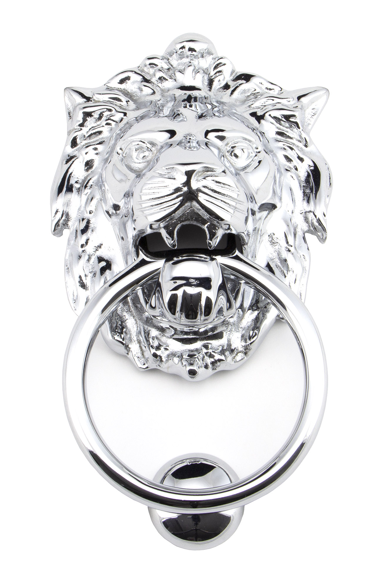 Polished Chrome Lion Head Door Knocker