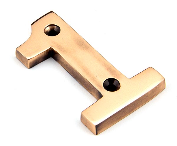 Polished Bronze Numeral 1
