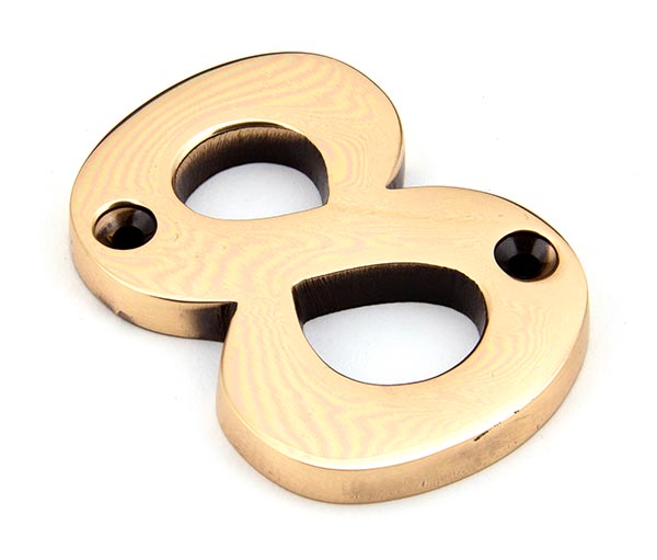 Polished Bronze Numeral 8