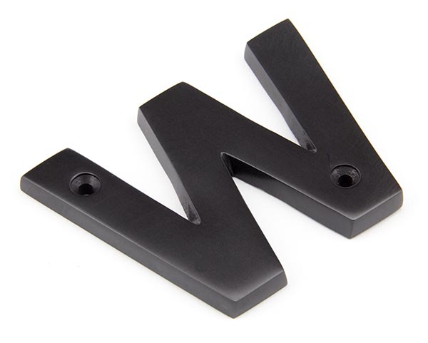 Aged Bronze Letter W