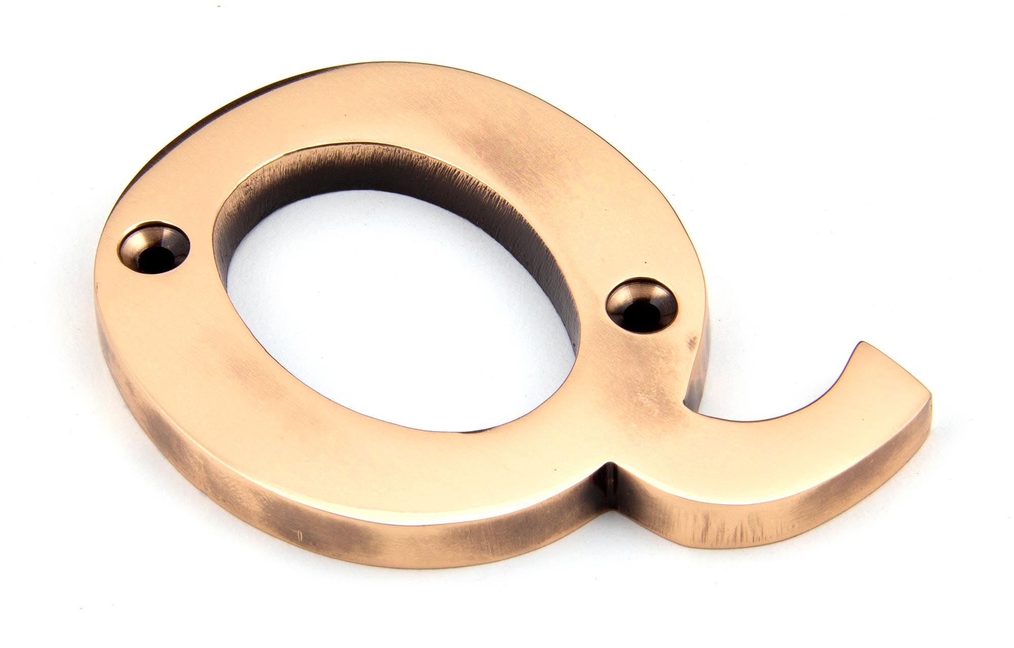 Polished Bronze Letter Q