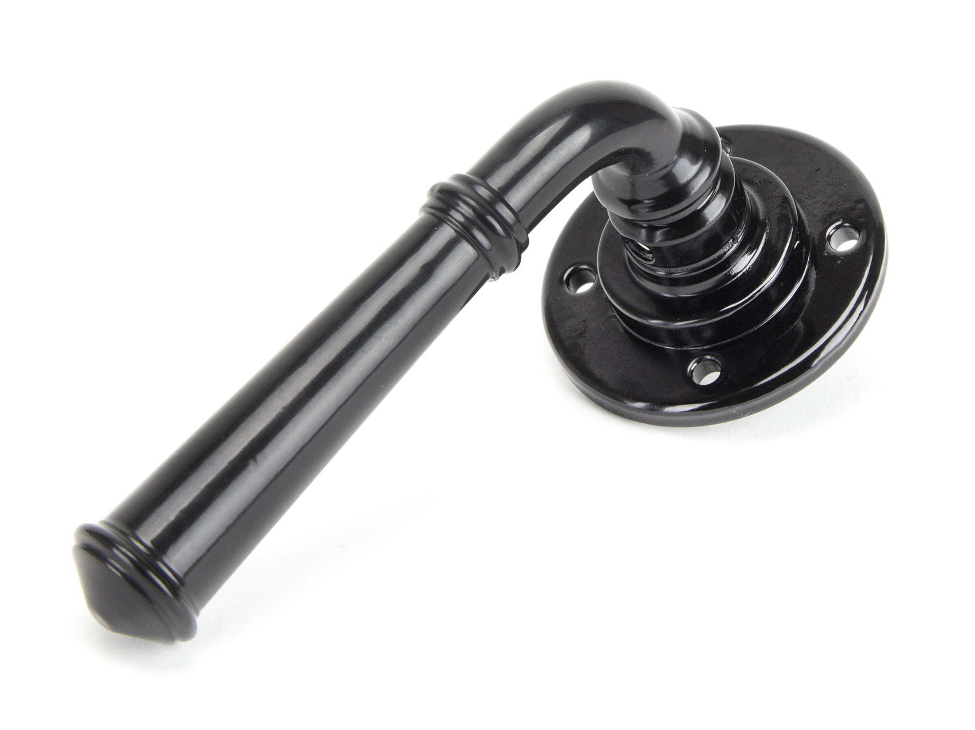 Black Regency Lever on Rose Set
