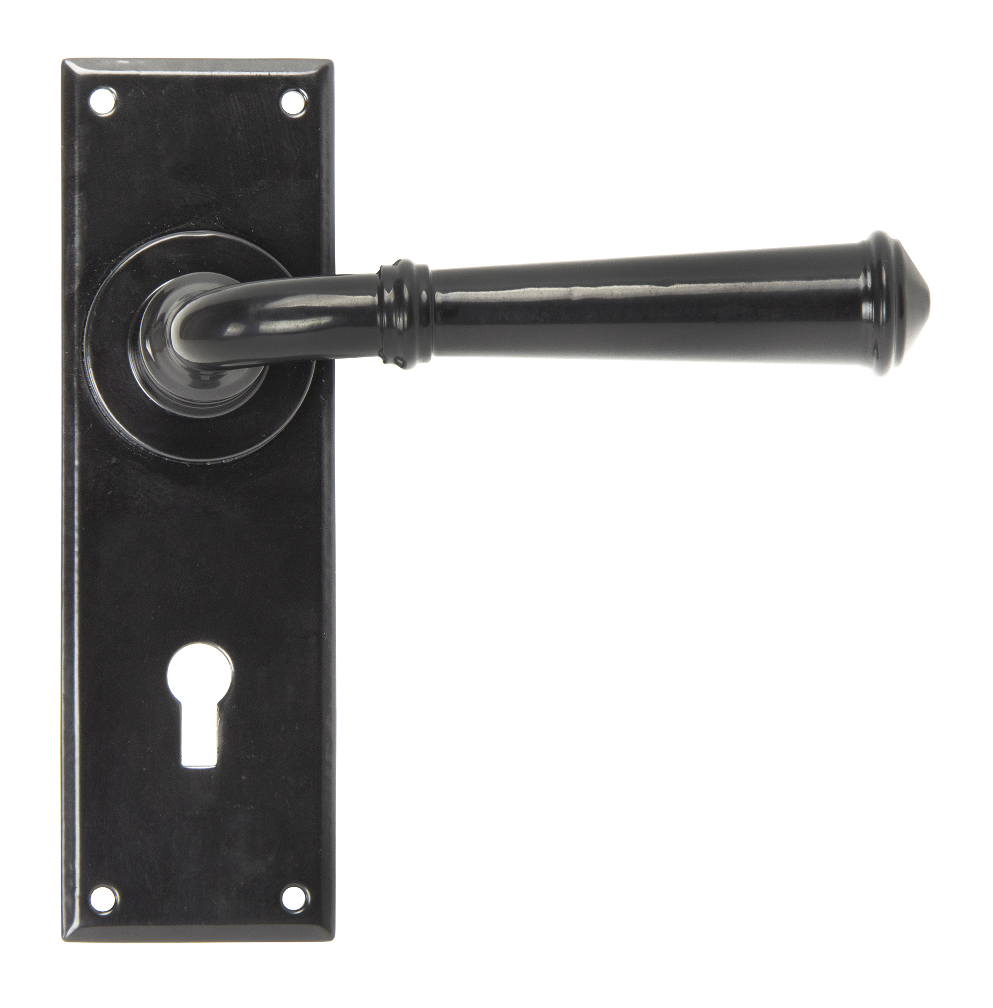 Black Regency Lever Lock Set