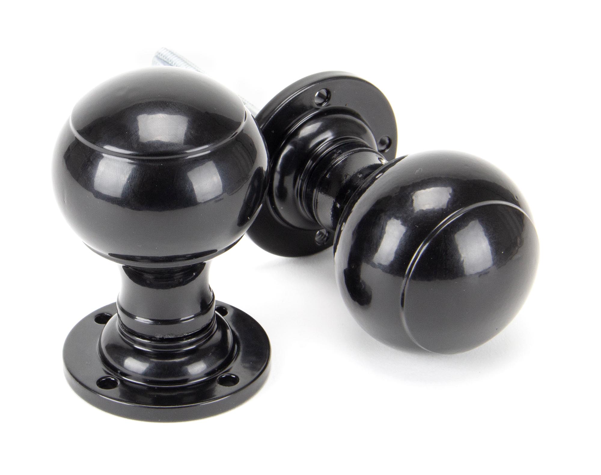 Black Regency Mortice/Rim Knob Set